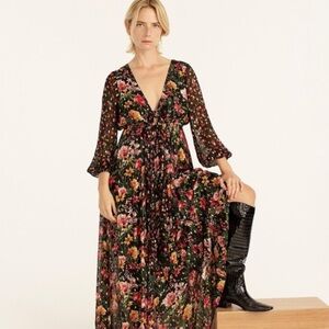 J. Crew Floral Black Dress